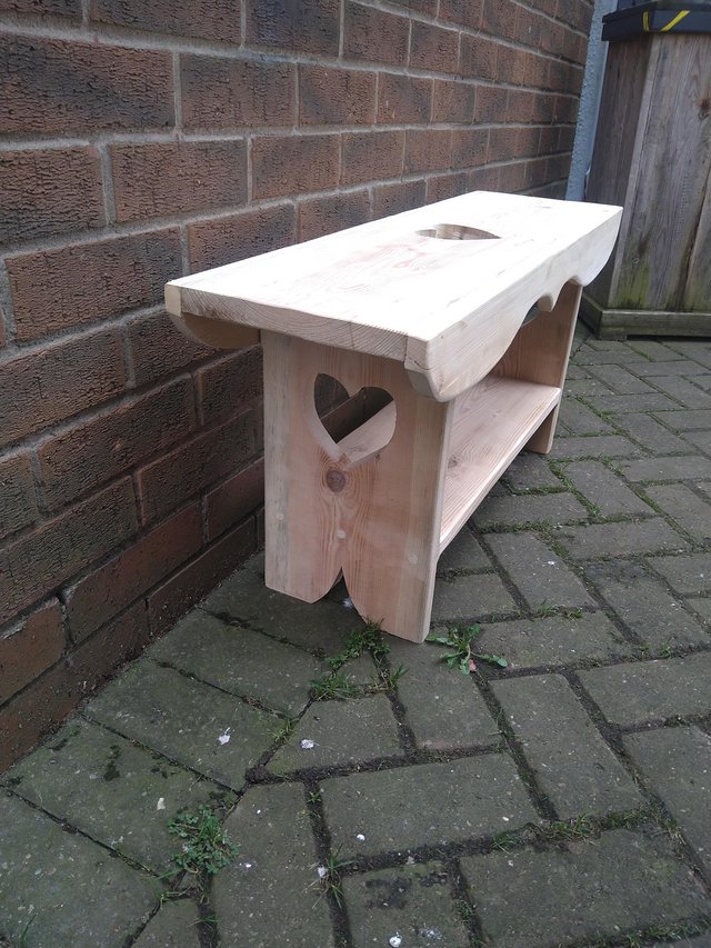 Preview of the first image of Handmade farmhouse type bench.