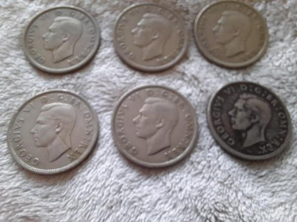 Image 1 of 6 George V1 coins 1947 to 1950