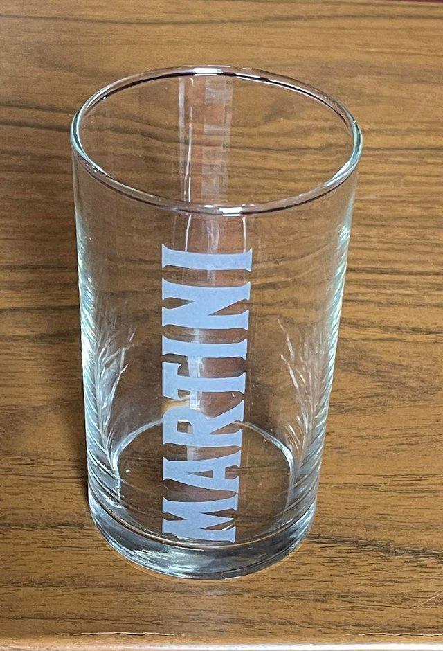 Preview of the first image of VINTAGE MARTINI GLASS TUMBLER, WHICH IS UNUSED.