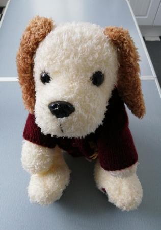 Image 4 of A Medium Sized Puppy Dog Soft Toy.  Height Aporox: 15".