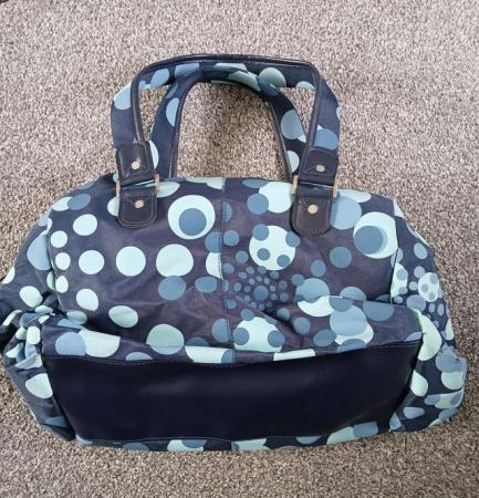 Image 3 of Navy and blue spotty travel bag