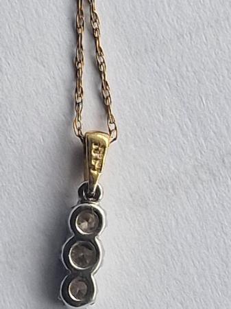 Image 2 of A 1/4crt diamondgold necklace