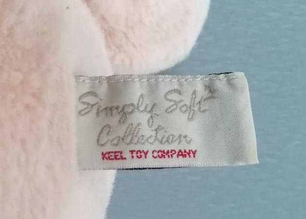Image 19 of A Medium Sized Keel Simply Soft Pink Plush Pig.