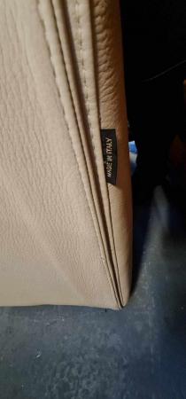 Image 5 of Italian Lugano cream leather 3+2 seater sofas