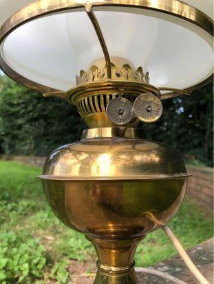 Image 2 of Brass lamp converted to electric