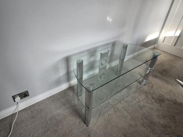 Image 1 of Glass TV Stand excellent conditon