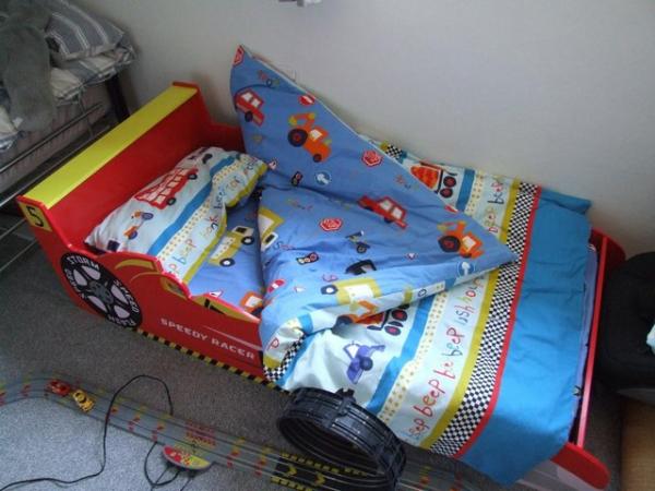 Image 2 of Toddler Bed with all bedding