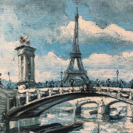 Image 2 of 2 vintage prints of Paris, Yvo.Tour Eiffel & Arc de Thriompe