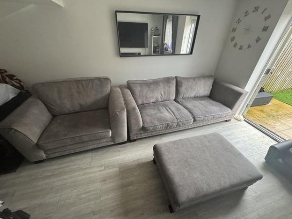 Image 3 of SCS sofa 4 seater and snuggle chair & footstall