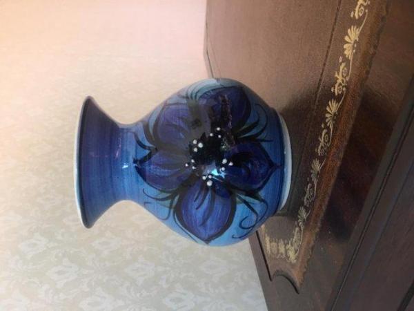 Image 1 of Two Alvingham Pottery Vases blue