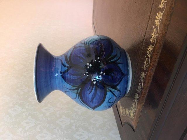 Preview of the first image of Two Alvingham Pottery Vases blue.