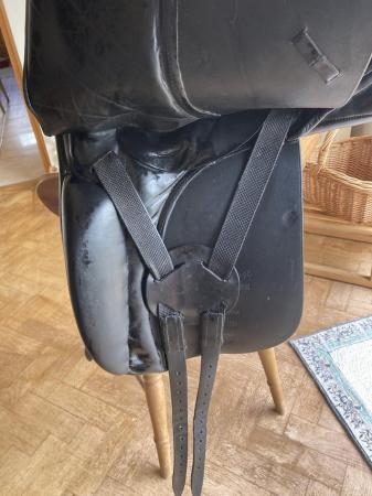 Image 2 of GFS 17” black dressage saddle