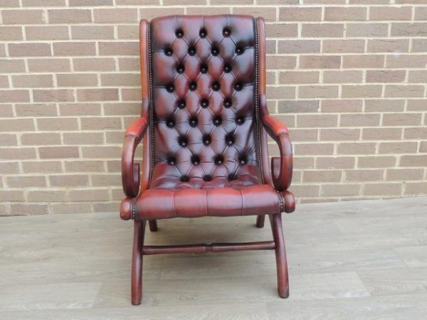 Image 7 of Vintage Chesterfield Slipper Chair with Footstool (UK Delive