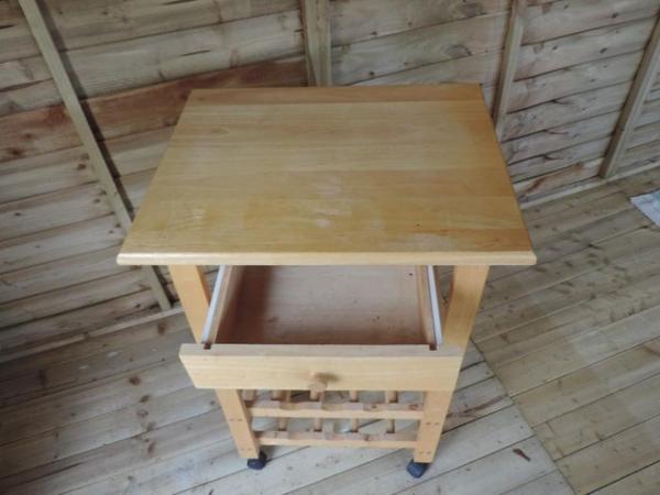 Image 2 of Modern Rustic Style Pine Kitchen Trolley /Storage Unit.