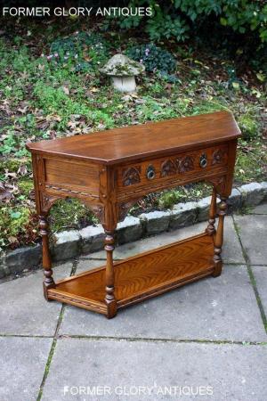 Image 10 of AN OLD CHARM LIGHT OAK CANTED CONSOLE TABLE LAMP PHONE STAND