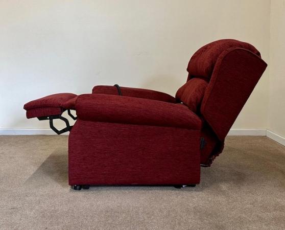 Image 13 of PETITE LUXURY ELECTRIC RISER RECLINER RED CHAIR CAN DELIVER