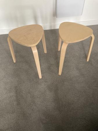 Image 2 of IKEA Bentwood stackable stools/side table