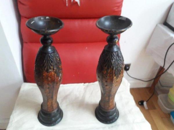 Image 2 of HOUSE CLEARANCE VASES, SPICE RACK. AFRICAN STAND