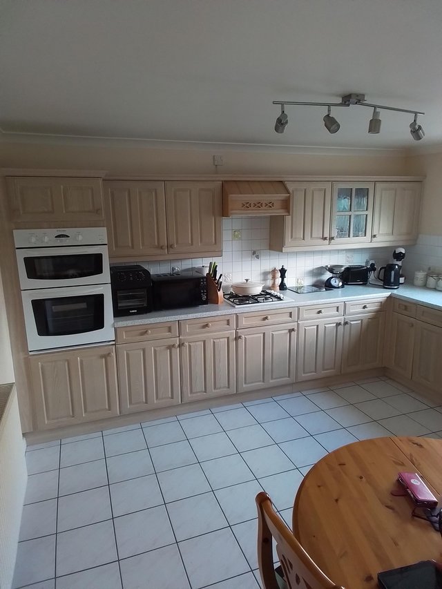 Preview of the first image of Lime wood used kitchen for sale.