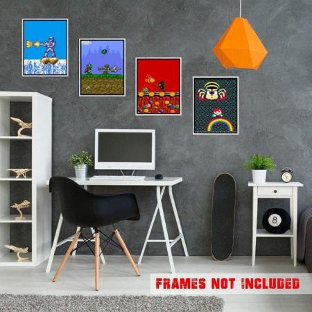 Image 3 of Super Frog Retro Gaming - A4 Pixel Art Print