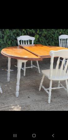 Image 2 of Farmhouse Style Dining Table And Chairs