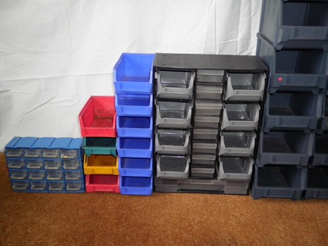 Preview of the first image of Plastic Storage Bins Various Used Job Lot.