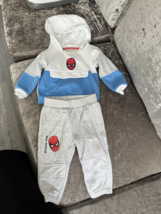 Preview of the first image of 6 - 9 months Spider-Man tracksuit.