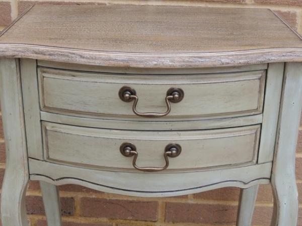 Image 6 of French Tall Pale Green Side Table (UK Delivery)