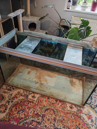 Image 2 of Free. 4 ft tank with lights and lid
