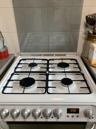 Image 3 of HOTPOINT Ultima Dual Fuel Cooker in white
