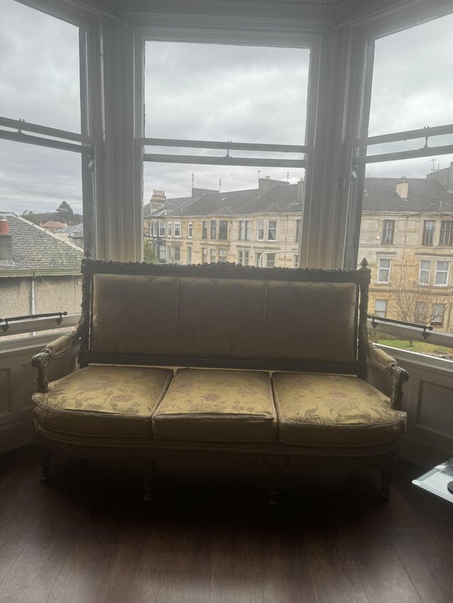 Preview of the first image of For sale is this absolutely stunningAntique French Couch.