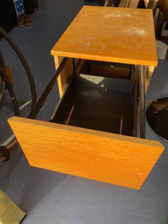 Image 2 of Wooden Filing Cabinet on wheels