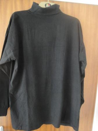 Image 1 of Black Polo Neck Sweater / Shirt / Jumper Size XL