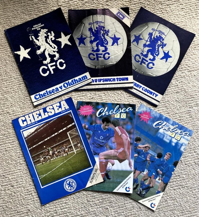 Preview of the first image of RARE CHELSEA FC FOOTBALL CLUB PROGRAMME BUNDLE JOB LOT CFC.