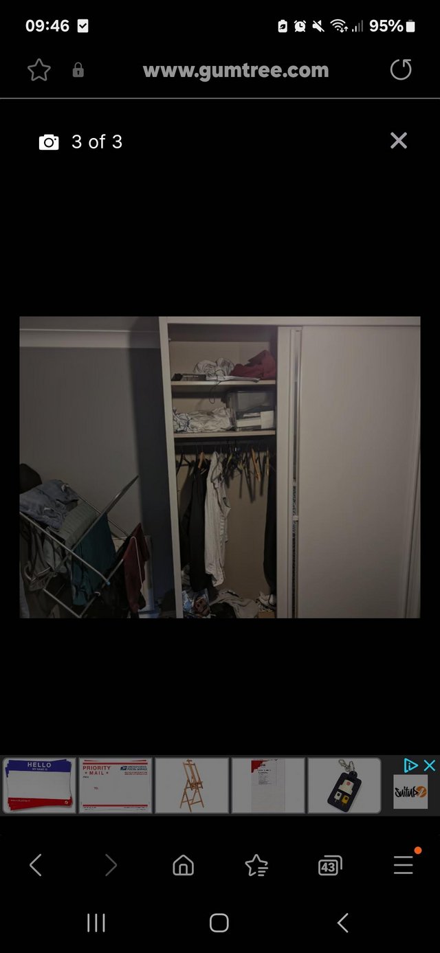 Preview of the first image of Lazio 2 door mirrored wardrobe.