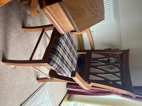 Image 1 of Solid Wood Extendable Table with 6 Chairs