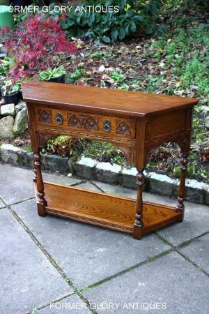 Image 21 of AN OLD CHARM LIGHT OAK CANTED CONSOLE TABLE LAMP PHONE STAND