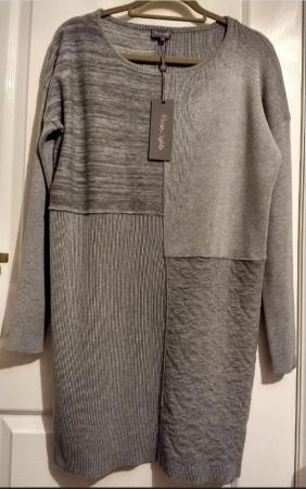 Image 5 of BNWT Phase Eight Patched Henri Knit Size Medium Grey