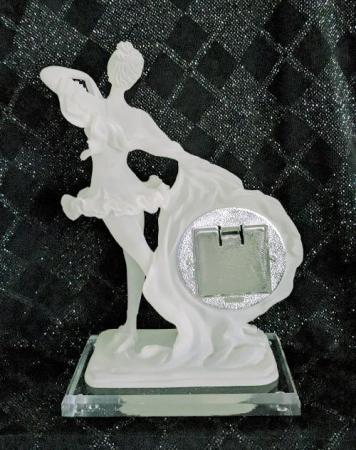 Image 2 of 1990s Art Nouveau Style Battery Operated Ballerina Clock