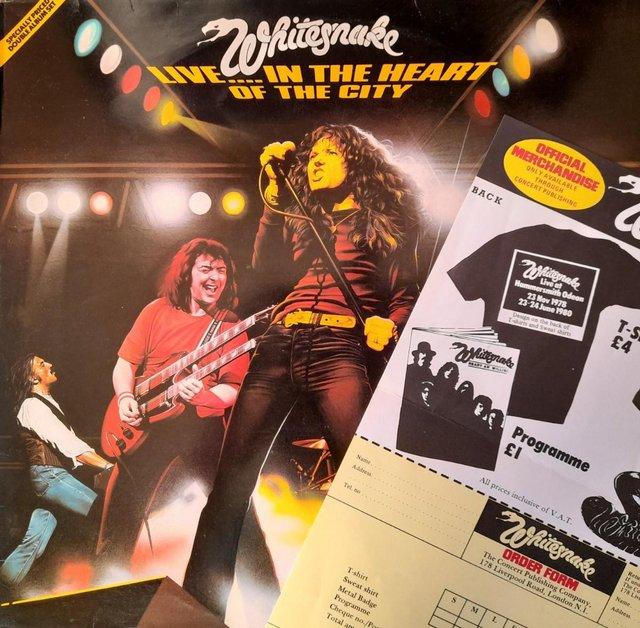 Preview of the first image of WHITESNAKE Live In The Heart Of The City 1980 1st LP. NM/EX.