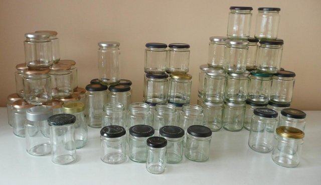 Preview of the first image of 67 Assorted Sizes Jam Jars Preserves, Party, Crafts, Storage.