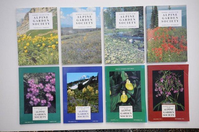 Image 1 of Alpine Garden Society Eight Quarterly Bulletins 1992 To 1993