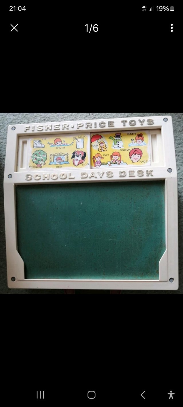 Preview of the first image of Vintage fisher price school desk.
