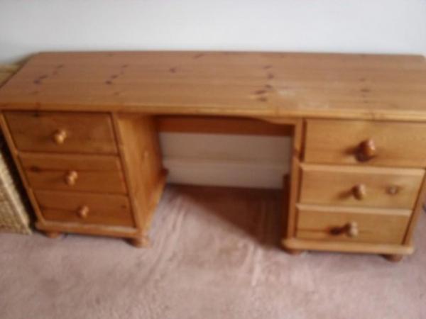 Image 2 of Pine Bedroom Dressing Table or Unit