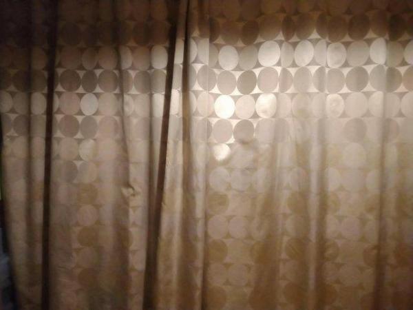 Image 2 of Light gold lined curtains great condition