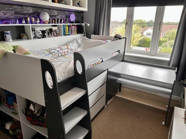 Image 1 of Mid sleeper wooden cabin bed