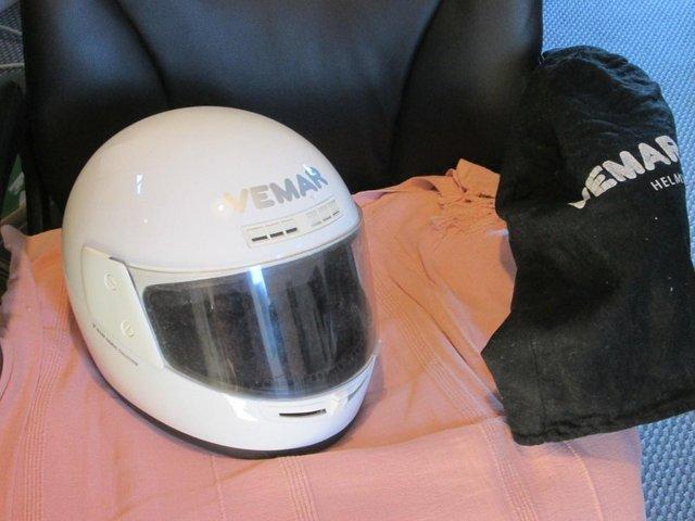 Preview of the first image of VEMAR MOTORCYCLE HELMUT, IN GOOD CONDITION.