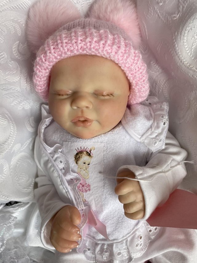 Preview of the first image of Beautiful Bountiful baby Ever reborn  doll girl asleep.