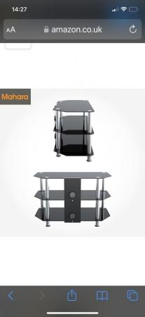Image 2 of Brand new Mahara tv stand black and chrome