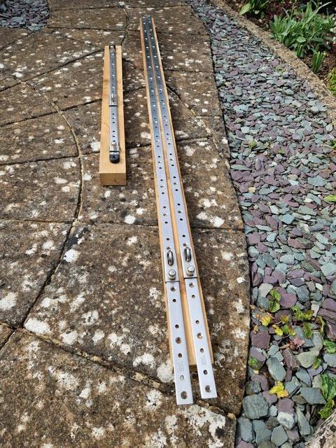 Preview of the first image of Genoa + mainsheet stainless steel tracks + sliders.